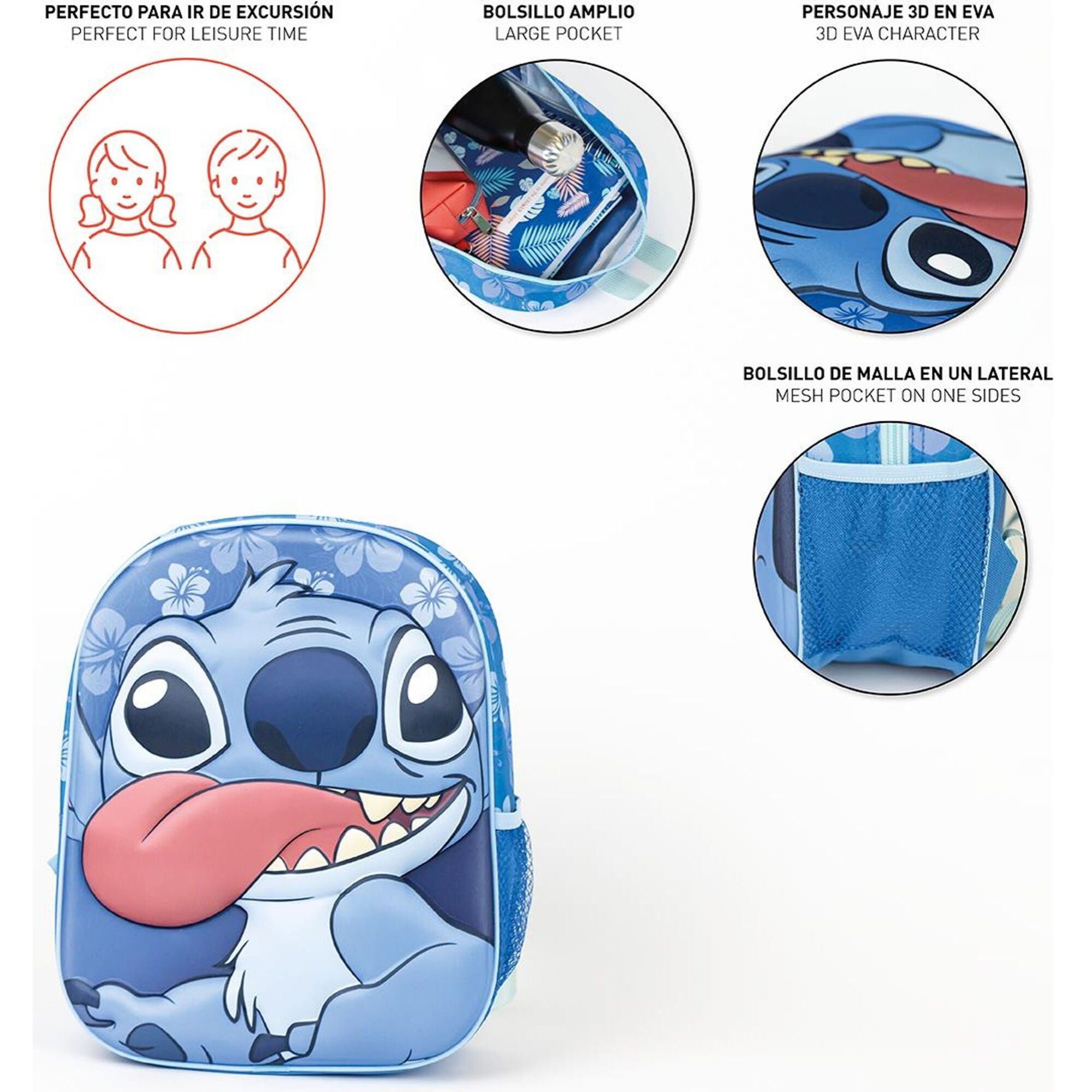 Mochila Infantil 3D Stitch