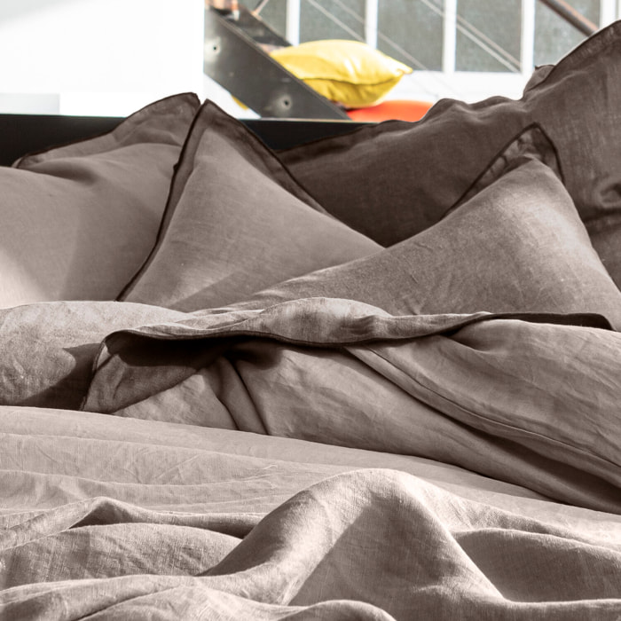 Housse de couette lin lave naturel