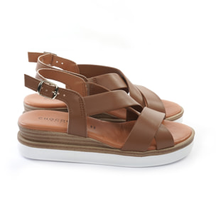 SANDALO ZEPPA INCROCIATO WHISKY