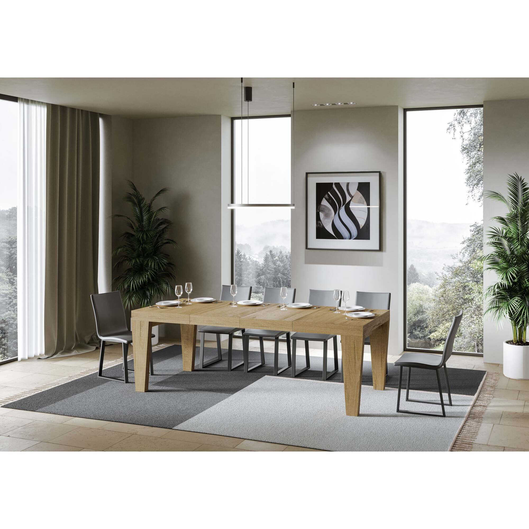 Table extensible 90x120/224 cm Spimbo Premium Chêne Nature