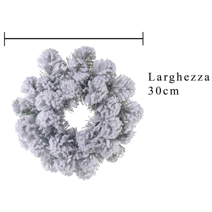 Corona natalizia - Pezzi 4 - 30xH30x30cm - Bianchi Dino SpA