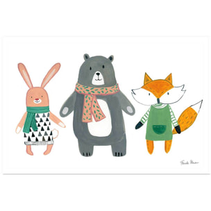 Affiche enfant copains de quartier  Affiche seule