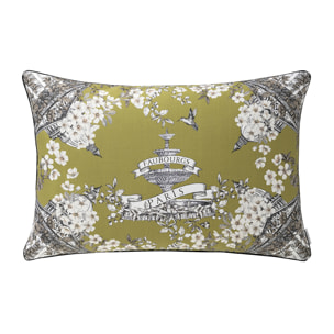 Housse de coussin imprimée en lin, FAUBOURG