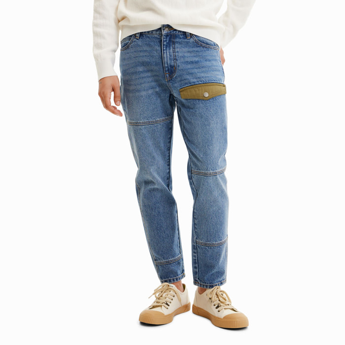 Jeans Spike - 100% cotone - blu denim
