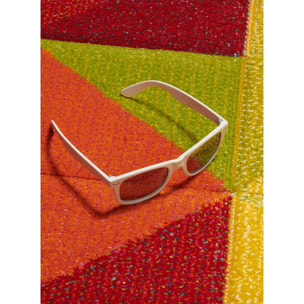 Tapis géométrique Dudi aux motifs géométriques multicolores