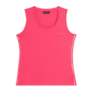 Canotta Regular con Logo FREDDY e Inserti Elastici