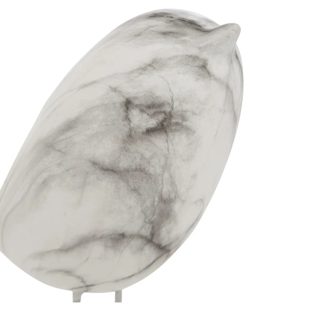 Statuette oiseau "Olen" blanc H19cm