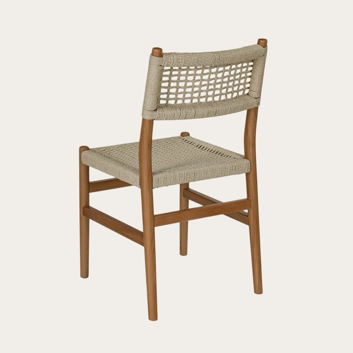 Chaise Amalfi -bois massif de hêtre et corde-couleur naturel 44 x 86 x 55 cm