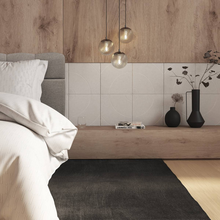 Lot de 4 panneaux décoratifs Feutrine gris 30x30cm