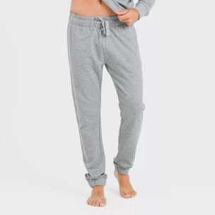 Pantalón largo básico deportivo gris claro