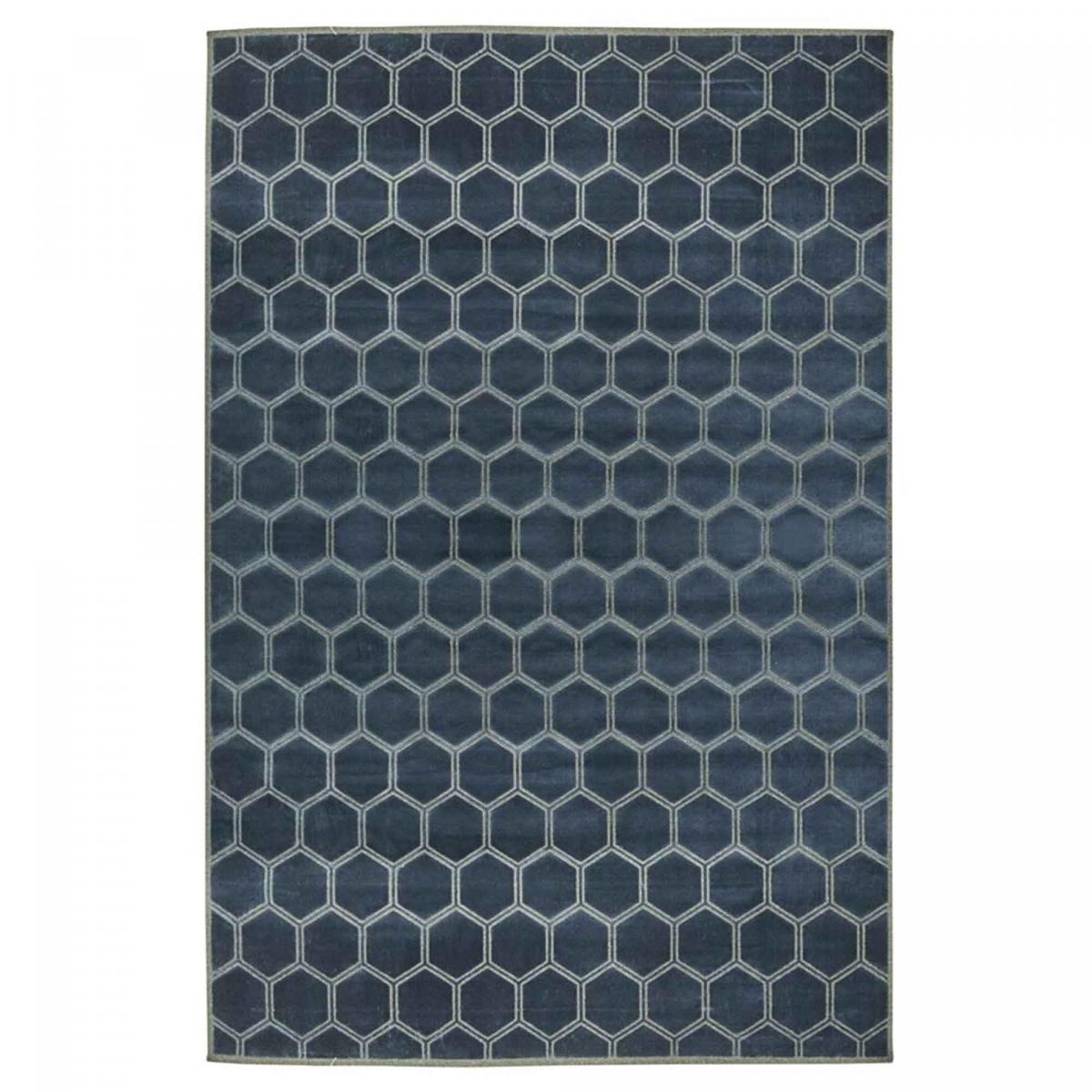 Tapis salon et chambre fait à la main en viscose motif scandinave MAQUI