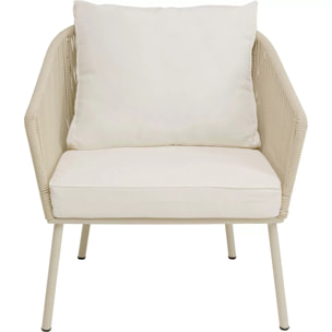 Salon de jardin Elba 4 places crème Kare Design