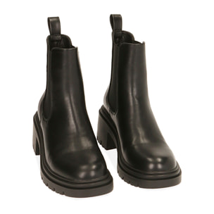 Botas Chelsea negras, tacón 5,5 cm.