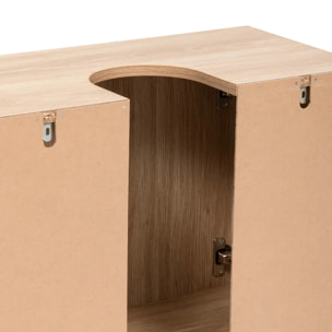 Meuble sous-lavabo Abana 2 portes bois clair