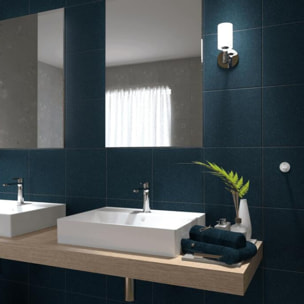 Patère murale adhésive en acier inoxydable, blanc mat (HACEKNALEP1KB)