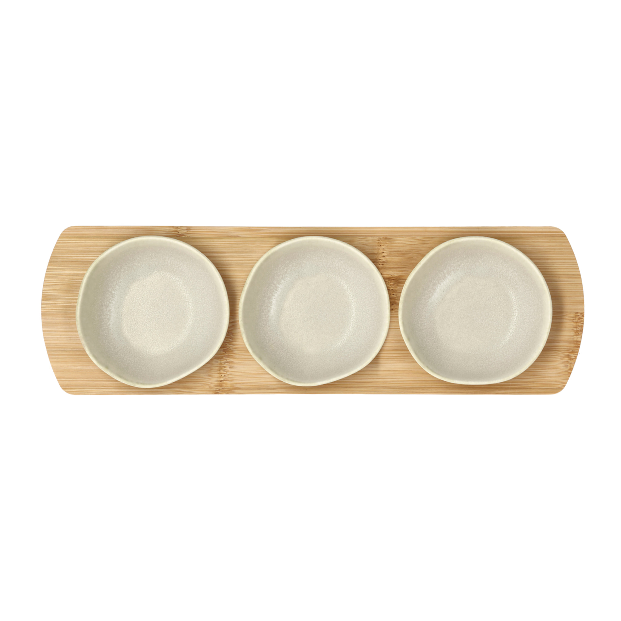 Plateau en bambou avec 3 bols Shoku