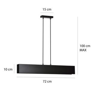 Lampada a sospensione GENTOR in acciaio nero opaco