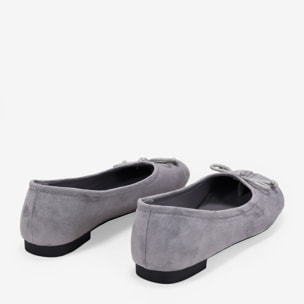 Bailarinas tabi grises con lacito