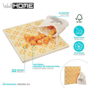 Well home - juego de ajedrez con piezas y tablero de madera