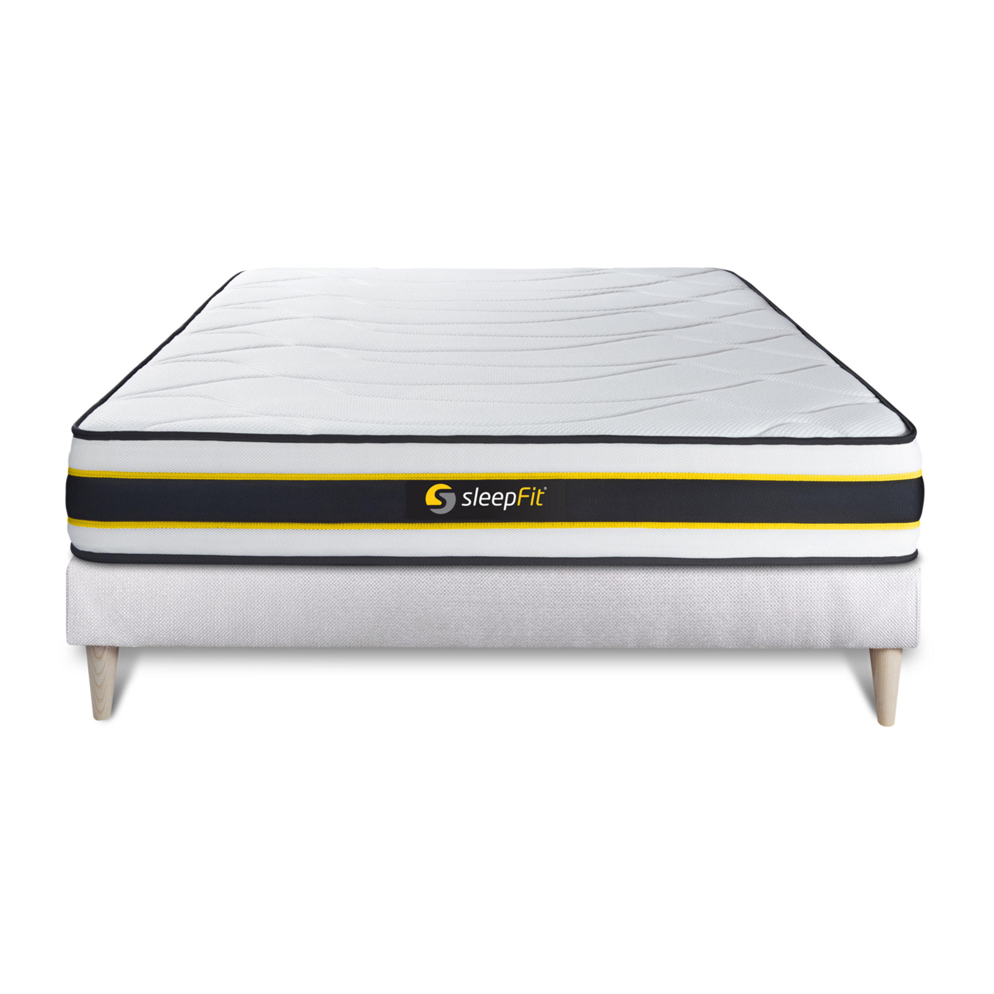 Ensemble matelas FLEXY + sommier kit blanc