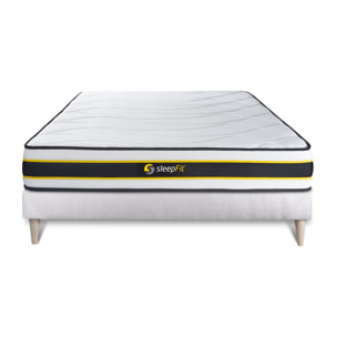 Ensemble matelas FLEXY + sommier kit blanc