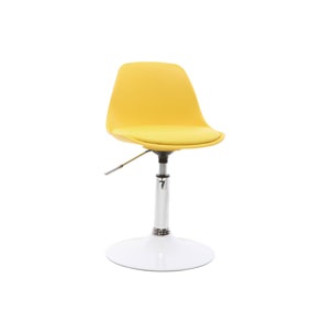 Chaise de bureau design enfant jaune STEEVY