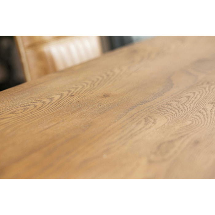 Table design en chêne 240 cm pied oblique OKA