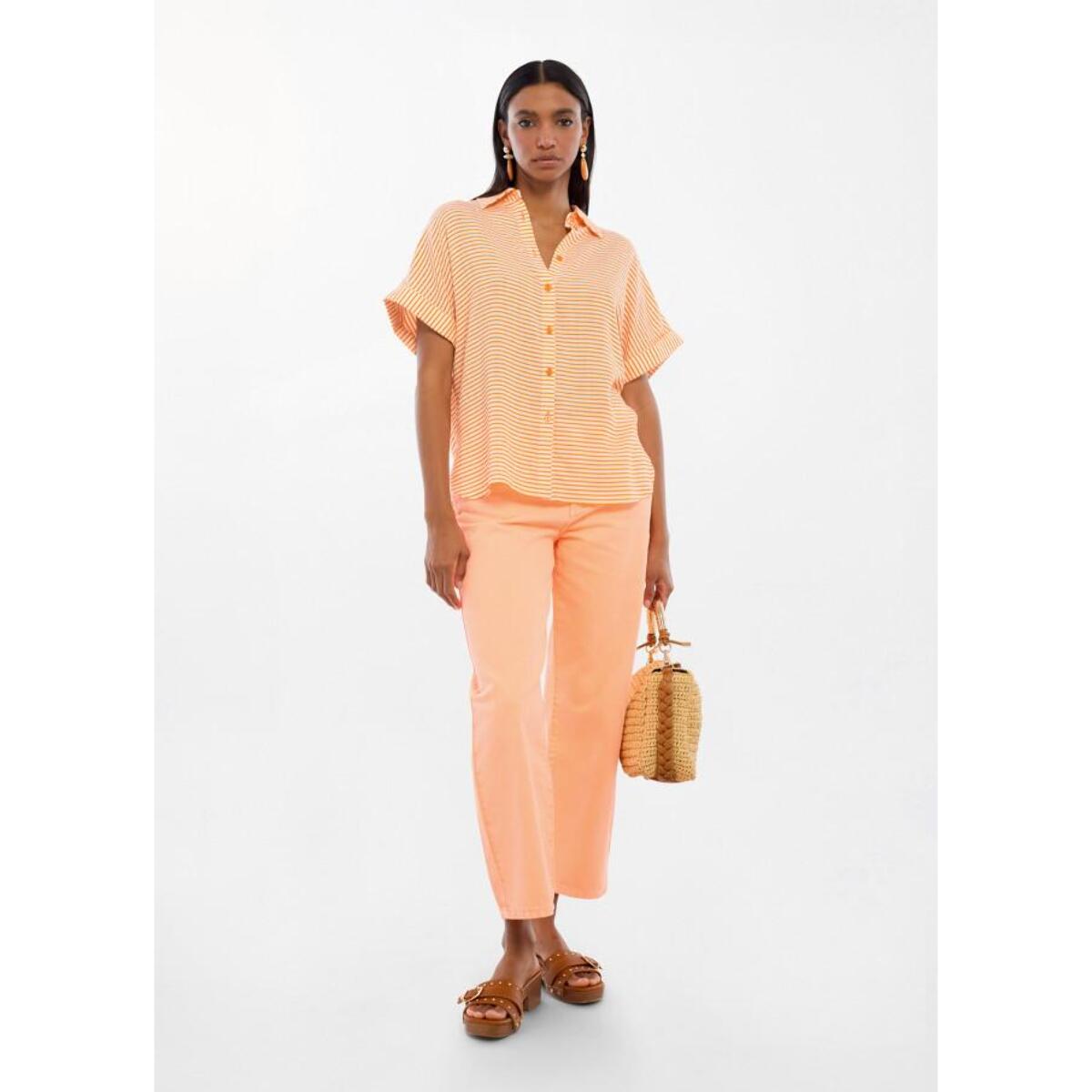 Pantaloni fluorescenti color carota