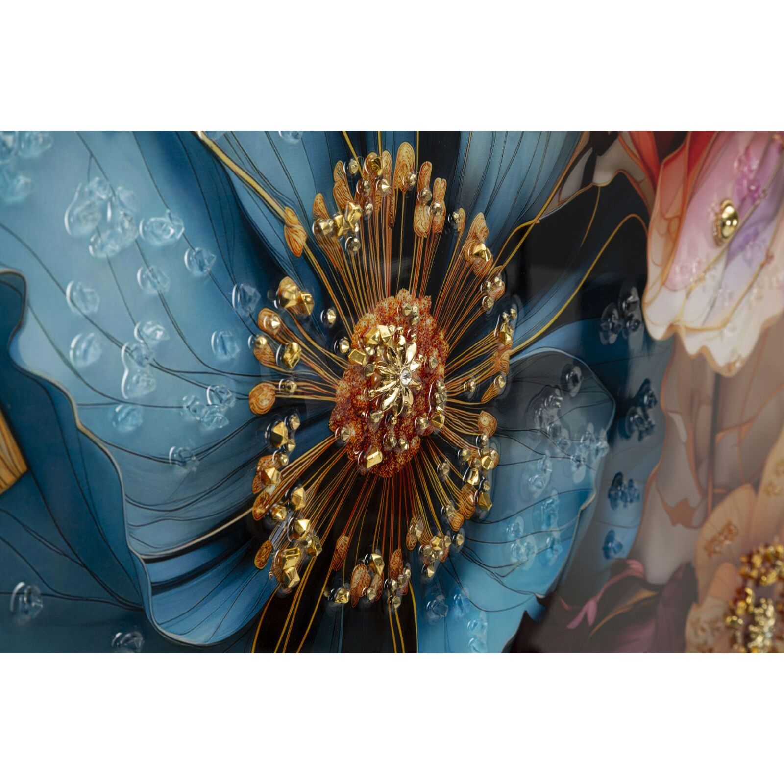 DIPINTO SU TELA LACCATO NARCY -A- C/CORNICE CM 82X4X82