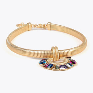 Collana girocollo con anello frontale