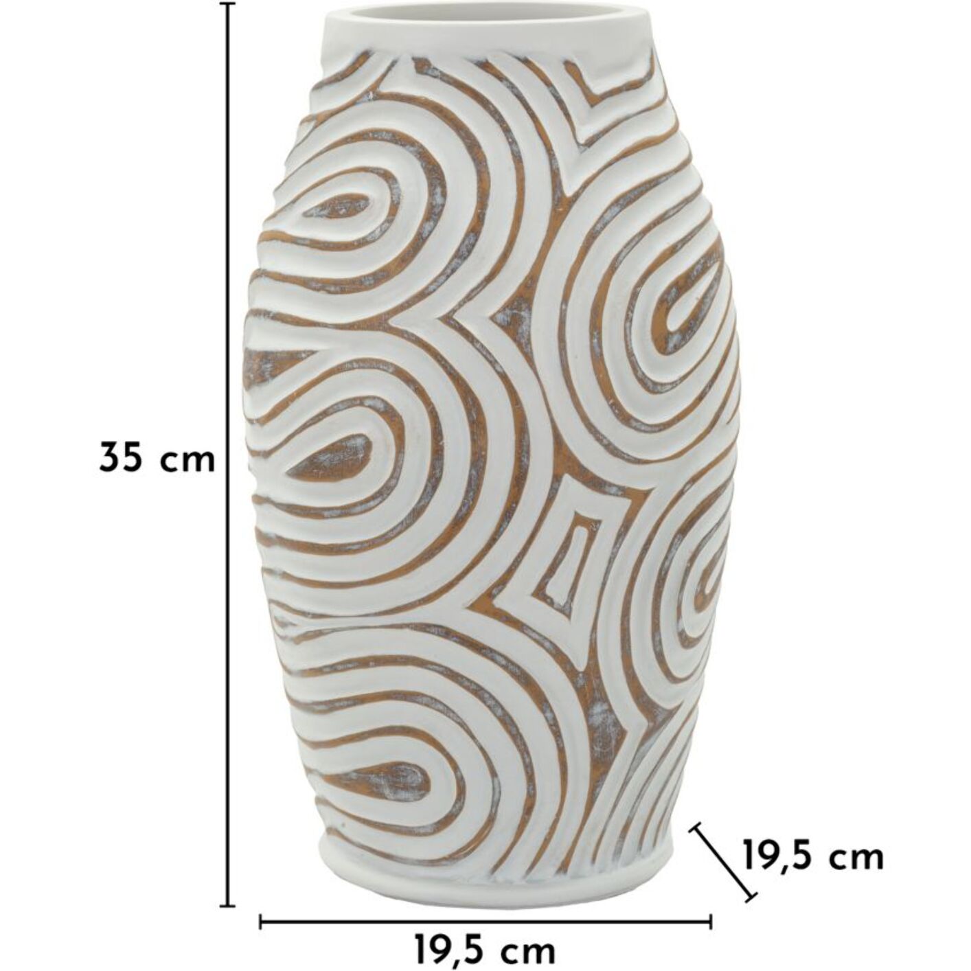 VASO RESINA OBLIX CM Ø 19,5X35 (APERTURA CM Ø 10,5)