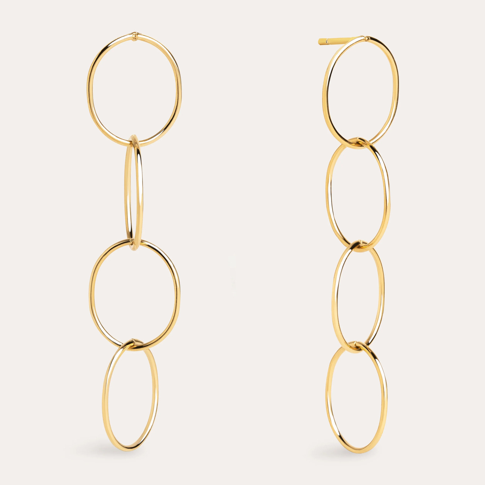 Pendientes Circles & Circles Baño Oro