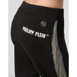 PHILIPP PLEIN Jogging Trousers Silver Fringe