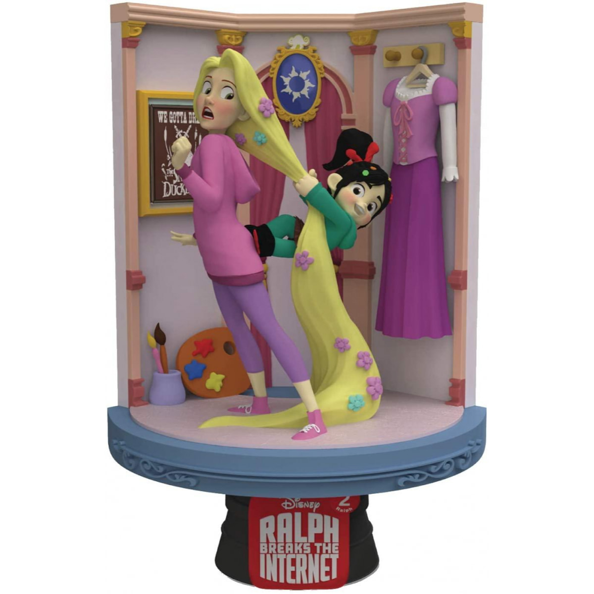 Ralph 2 Statua Rapunzel & Vallenope D-Stage Diorama Figura 16 cm Beast Kingdom