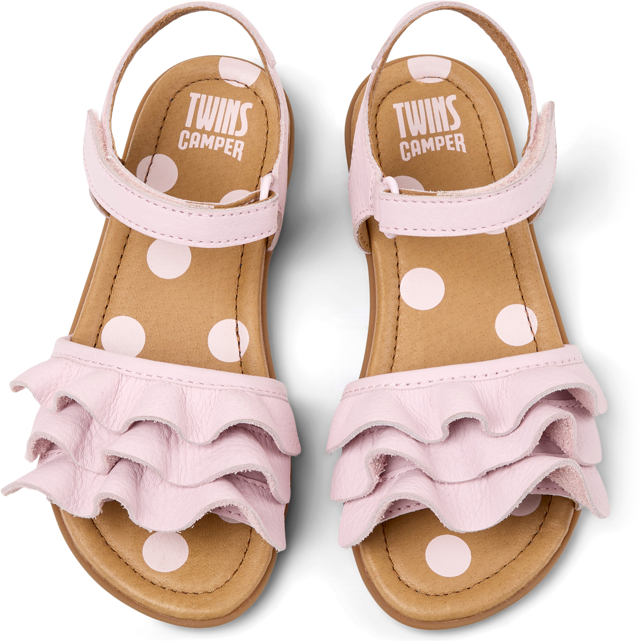 Sandalias - CAMPER Right Kids Twins - Rosa - Cuero liso