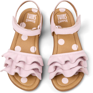 Sandalias - CAMPER Right Kids Twins - Rosa - Cuero liso