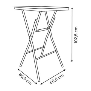 Table de bar pliante Flexy Plus noir