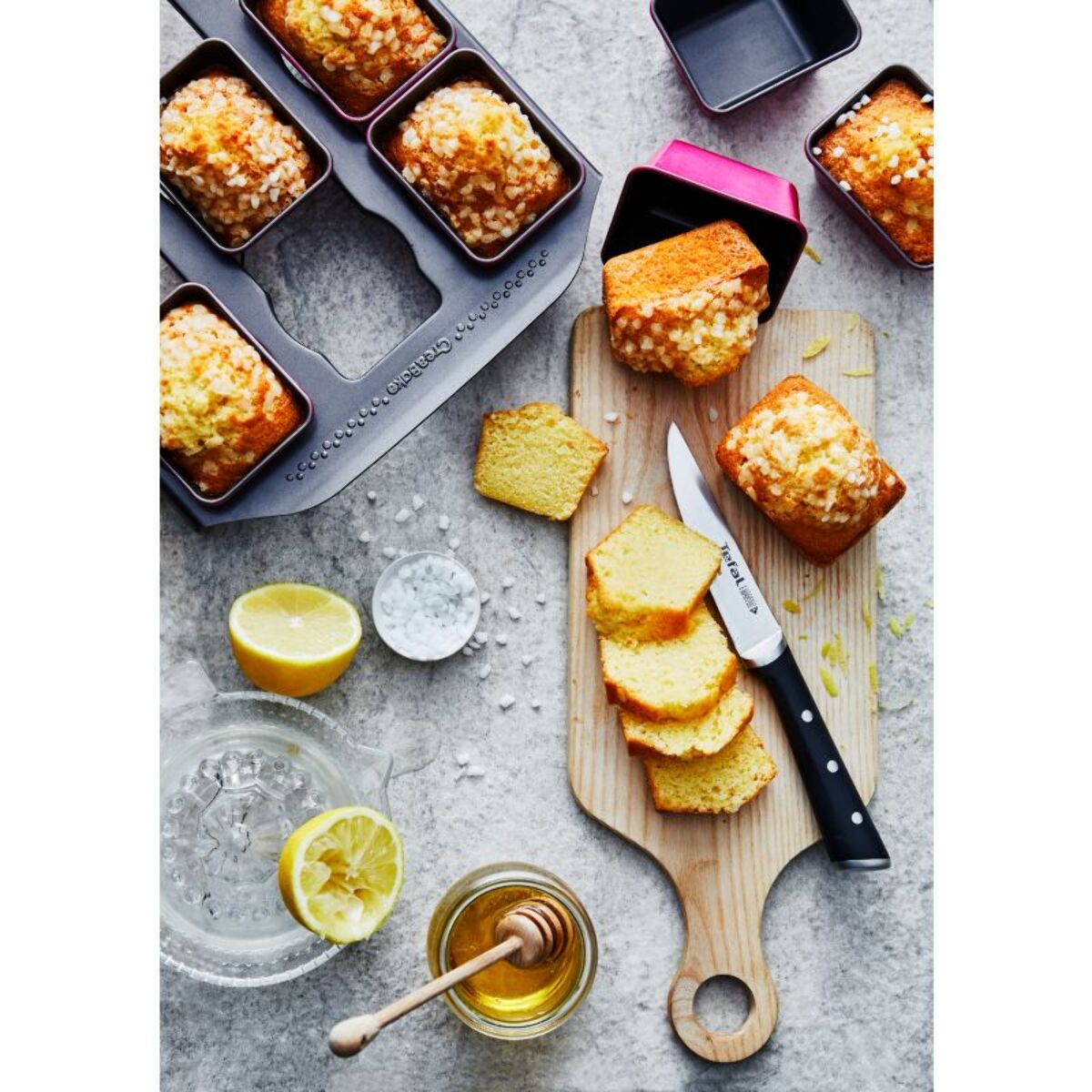 Moule à cake TEFAL Creabake trio mini-cakes 8.3 x 6.5 cm