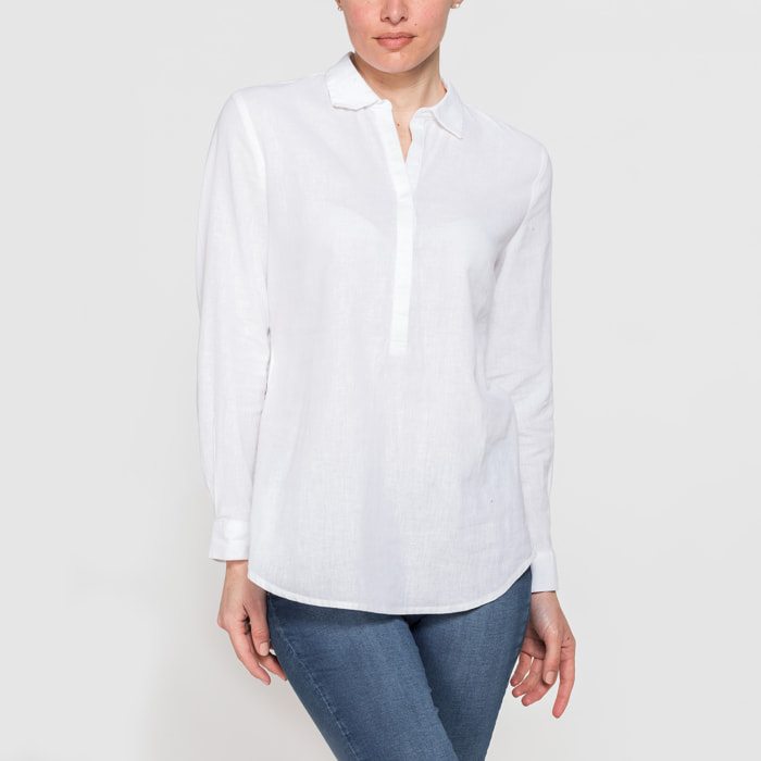 CAMICIA MODELLO SERAFINO IN TESSUTO LINO COTONE