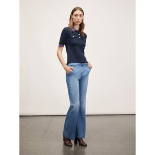 Motivi - Vaqueros flare en denim ligero - Light - blue