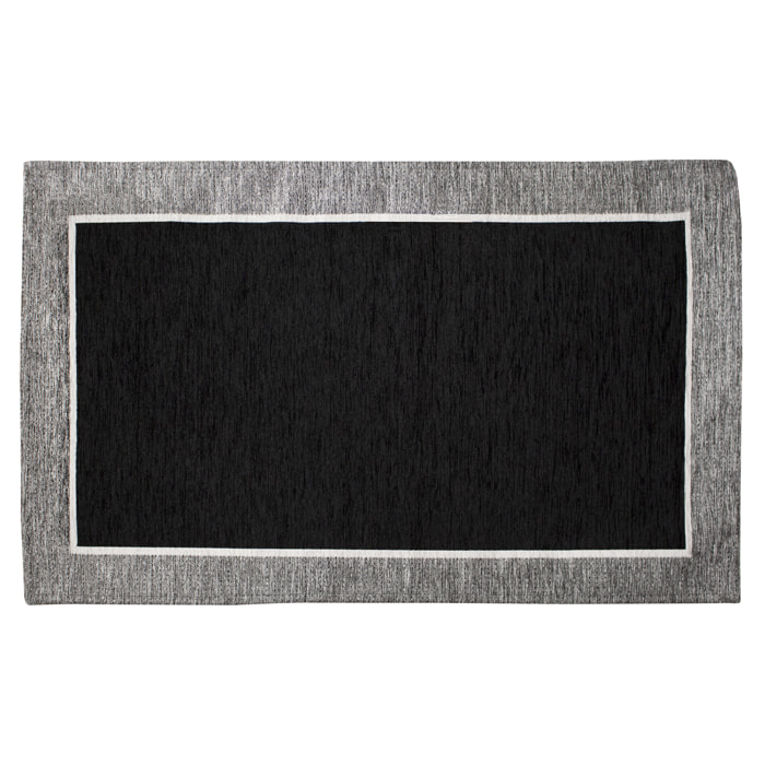 TAPPETO ARREDO DIS.ROMA NERO SCURO 175x280 CM CON ANTISCIVOLO