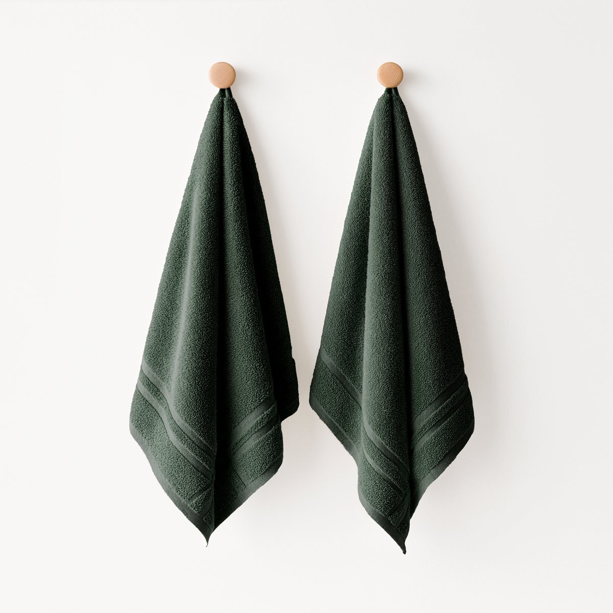 Pack de 2 torchons de cuisine (50x50) VERT FORÊT