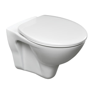 Pack WC Bâti-support Duofix + WC Cersanit S-line Pro + Abattant + Plaque blanche + Set d'habillage