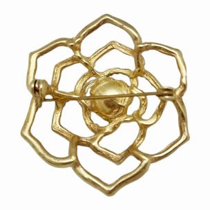 Broche cristal Sw. en color cristal zamak dorado. 4.5cm