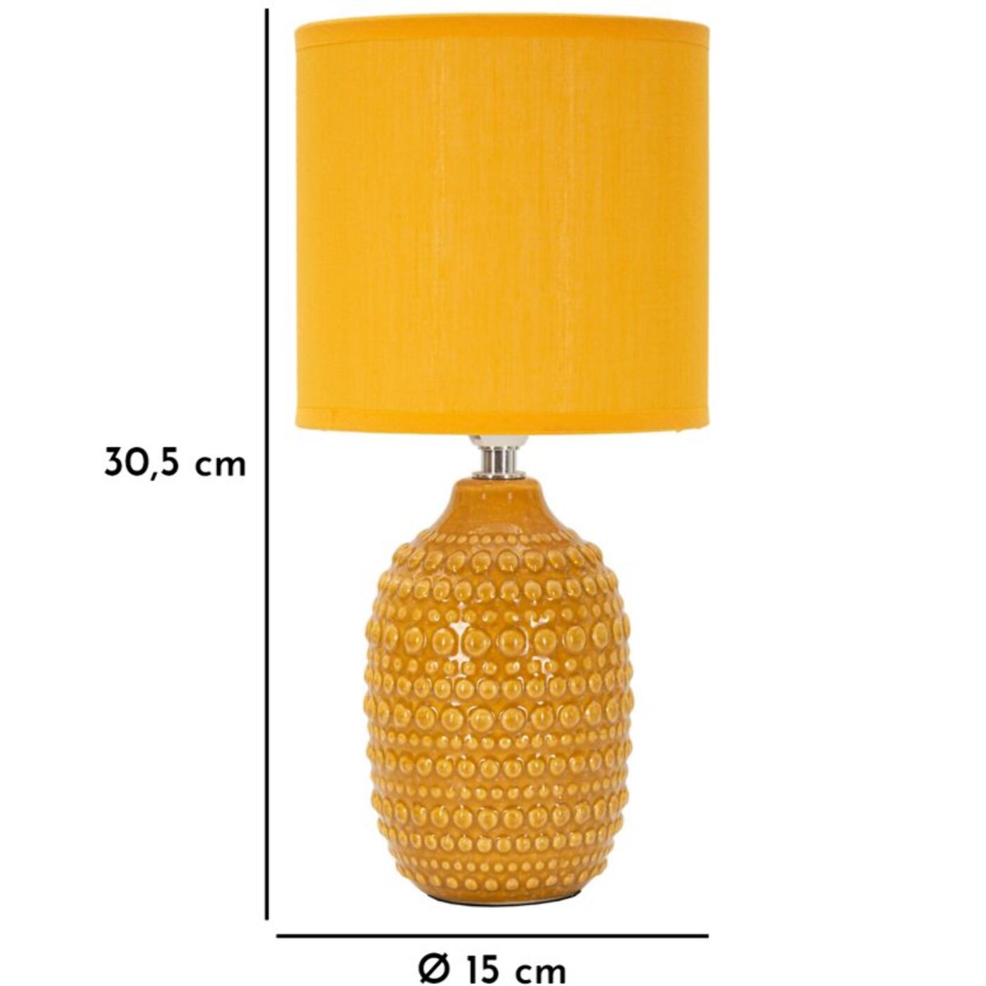 LAMPADA DA COMODINO POINTS OCRA CM Ø 15X 30,5