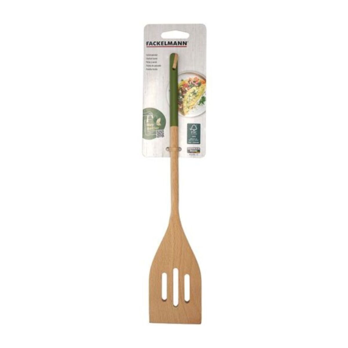 Ensemble de 2 Spatules de cuisine ajourée 33 cm Fackelmann Wood Edition