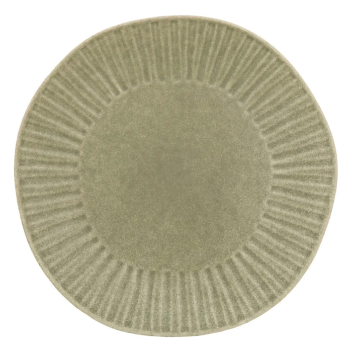 Lot de 4 Assiette plate Nyero ronde D.27cm vert