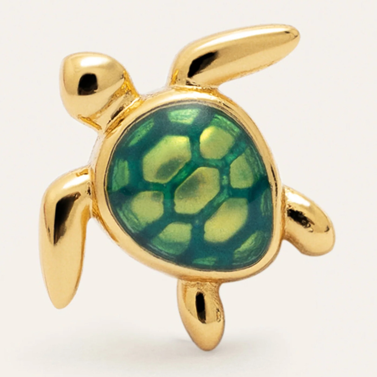 Pendiente Suelto Tortuga Baño Oro