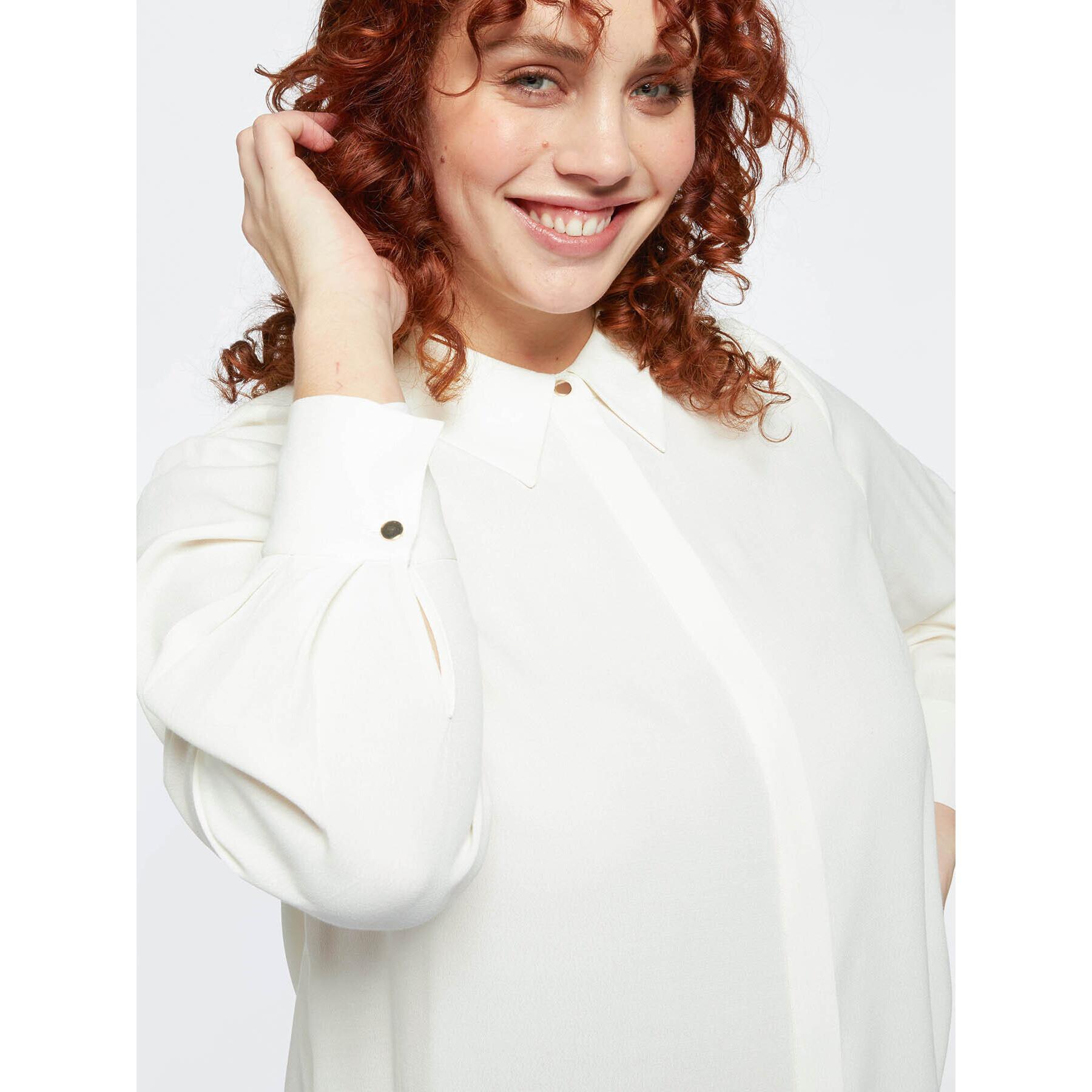 Fiorella Rubino - Camisa de crepé - Blanco