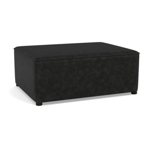 Topaze - pouf en simili - Noir